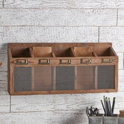 Divided Wooden Wall Organizer