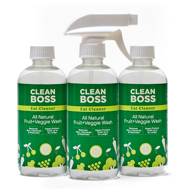 Eat Cleaner All Natural Fruit & Veggie Wash 12 oz. Spray, with 2 Bonus Refills