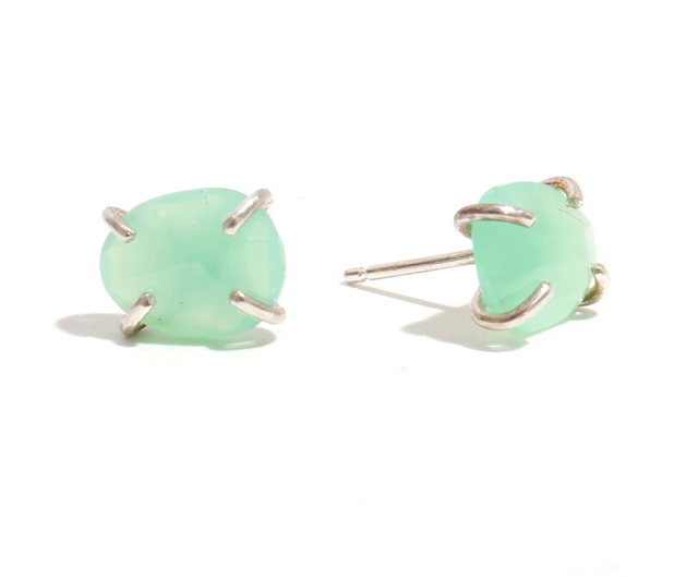 Chrysoprase Stud Earrings