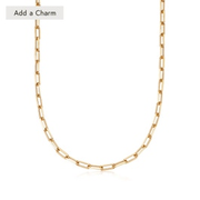 Gold Celestial Square Link Necklace