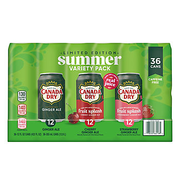 Canada Dry Summer Variety Pack Cans, 36 pk./12 oz.