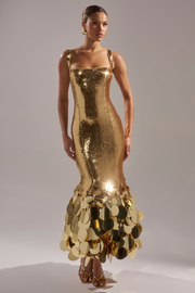 LIFE OF THE PARTY SEQUIN MIDI DRESS