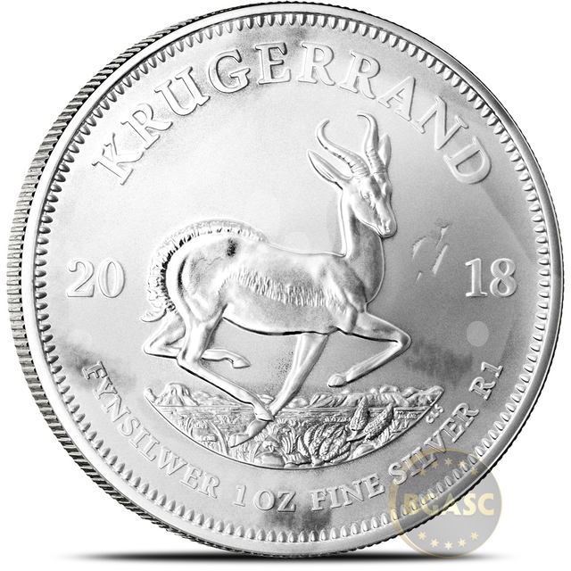 1 oz South African Silver Krugerrand Coin (Random Year)