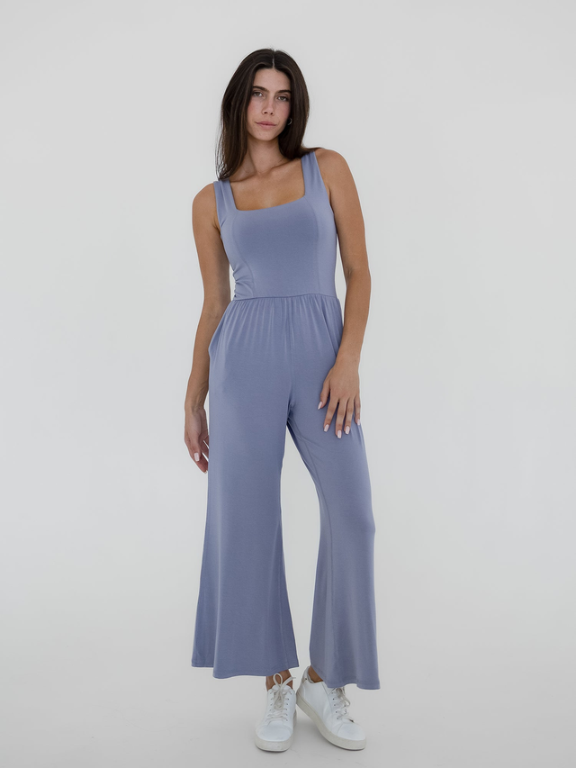 Mari Jumpsuit, Slate Lavender