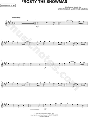 Steve Nelson "Frosty the Snowman - Eb Instrument" Sheet Music (Alto or Baritone Saxophone) in A Major - Download & Print