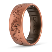 Etched Nature Silicone Ring - Free Spirit
