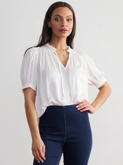 SMOCK NECK BLOUSE