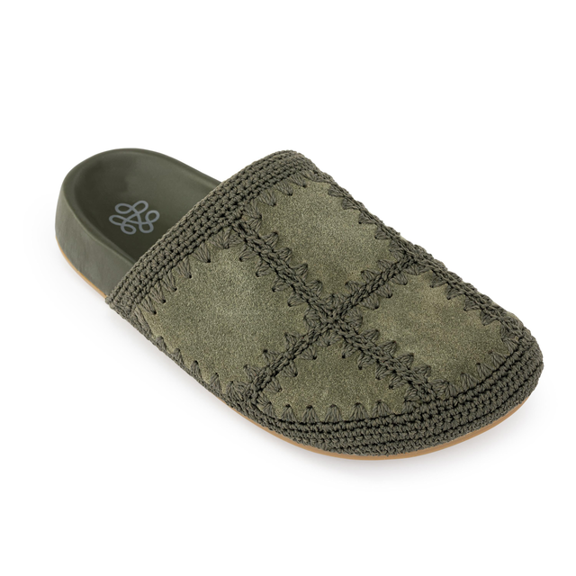 Bolinas Clog - Leather - Moss Suede Patch