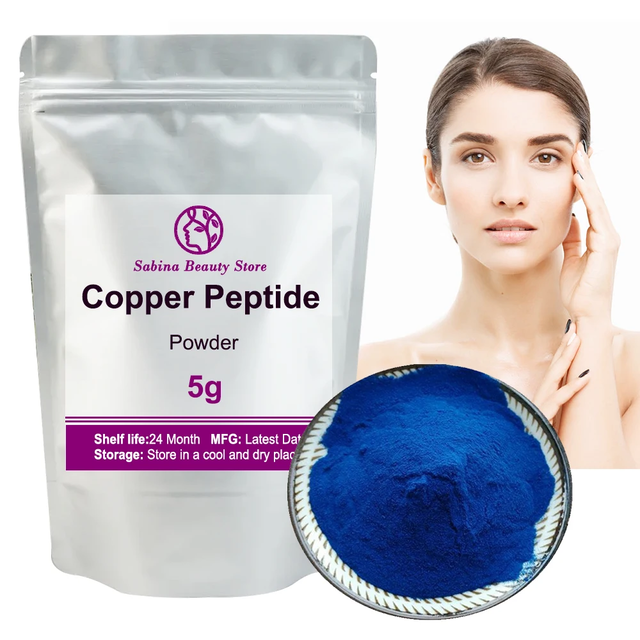 Blue Copper Peptide Powder Tripeptide GHK-Cu Promotes Collagen Production And Anti-aging Cosmetic Raw Materials