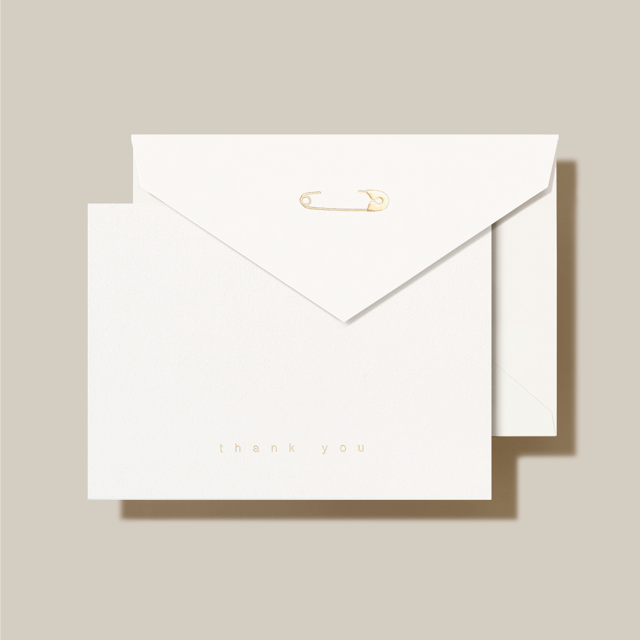 Diaper Pin Thank You Note