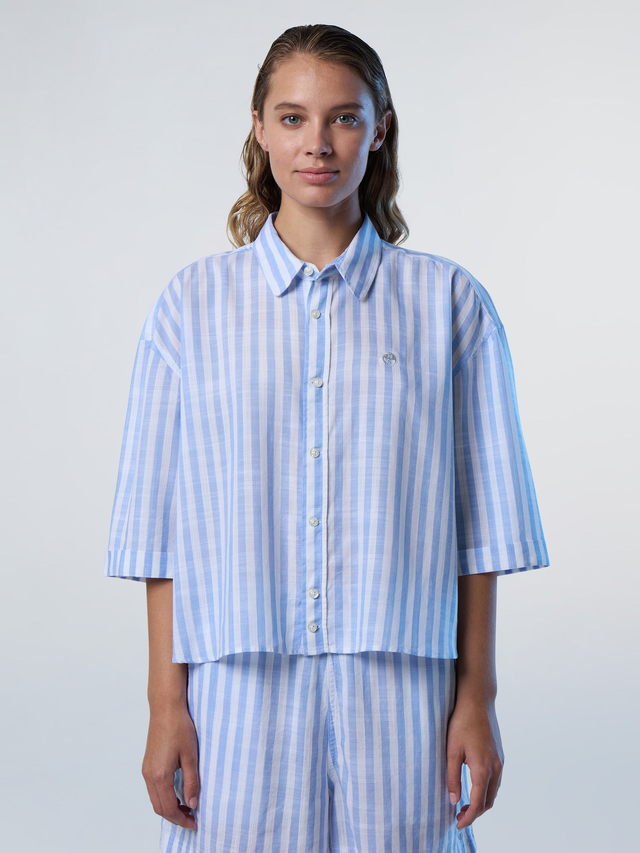 Striped TENCEL™ boxy shirt