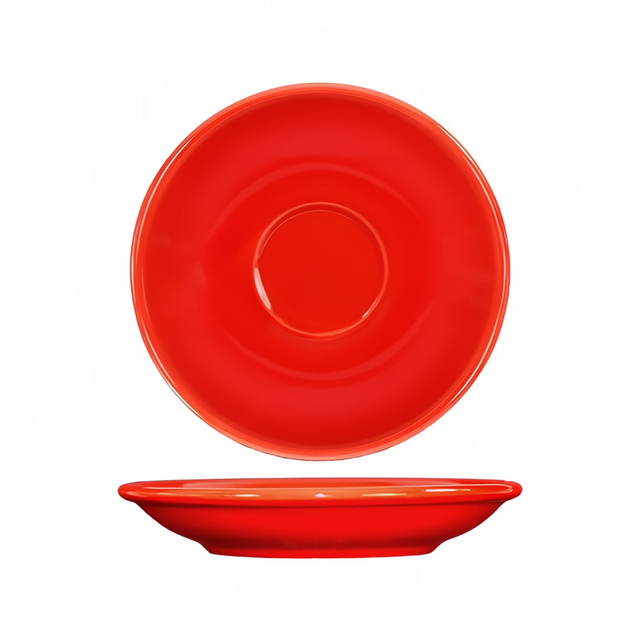 ITI 5 1/8" Round Cancun™ A.D. Saucer - Ceramic, Crimson Red (CA-36-CR)