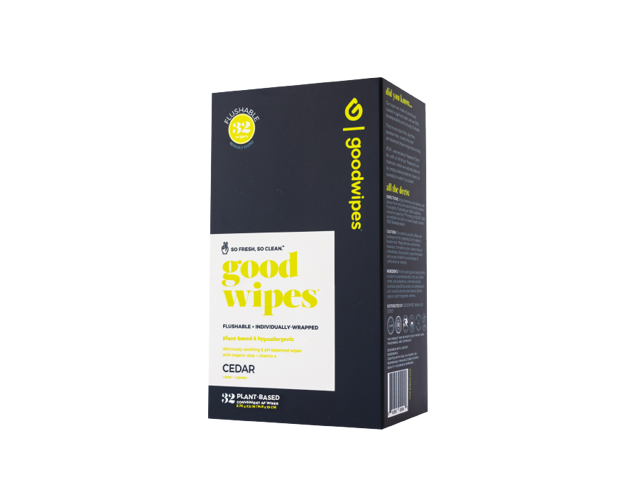 below the belt® goodwipes, Singles - Cedar - 32 Pack