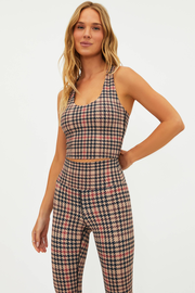 Yara Top Midnight Houndstooth
