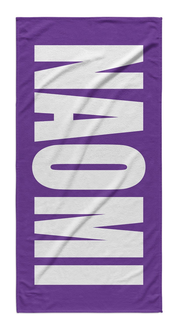PERSONALIZED SOLID BOLD PREMIUM BEACH TOWEL