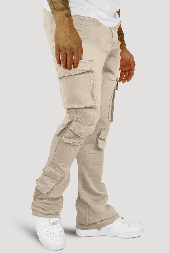 Vortex Cargo Stacked Denim (Grey)