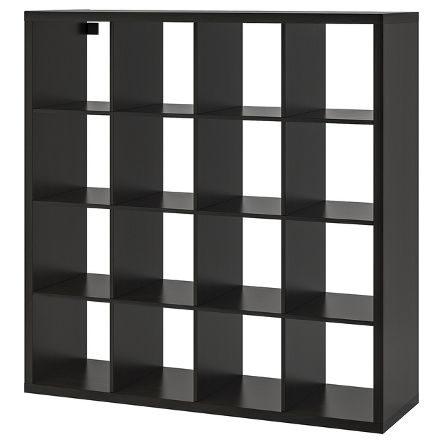 KALLAX Shelf unit - black-brown 57 7/8x57 5/8 "