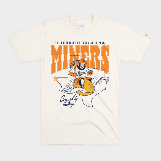 UTEP Football Vintage Flying Paydirt Pete Tee