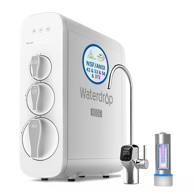 800 GPD Tankless RO System with UV Sterilizing Light - Waterdrop G3P800