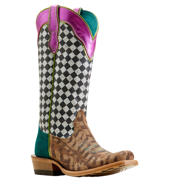 Ariat Ladies Futurity Checkered Hashtag Western Boot 10051022