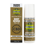 Uncle Bud’s CBD Body Revive Roll-On Gold Box