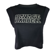 Women's Cut Off Sleeveless Crop-T - Suicide Squad - Black