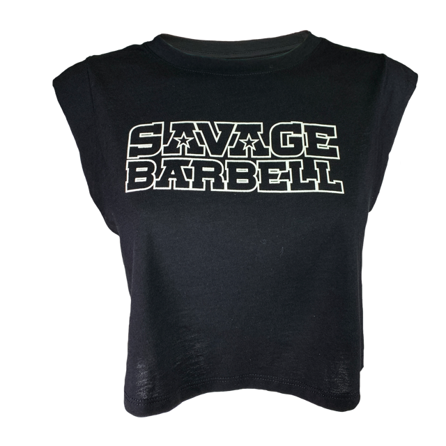 Women's Cut Off Sleeveless Crop-T - Suicide Squad - Black