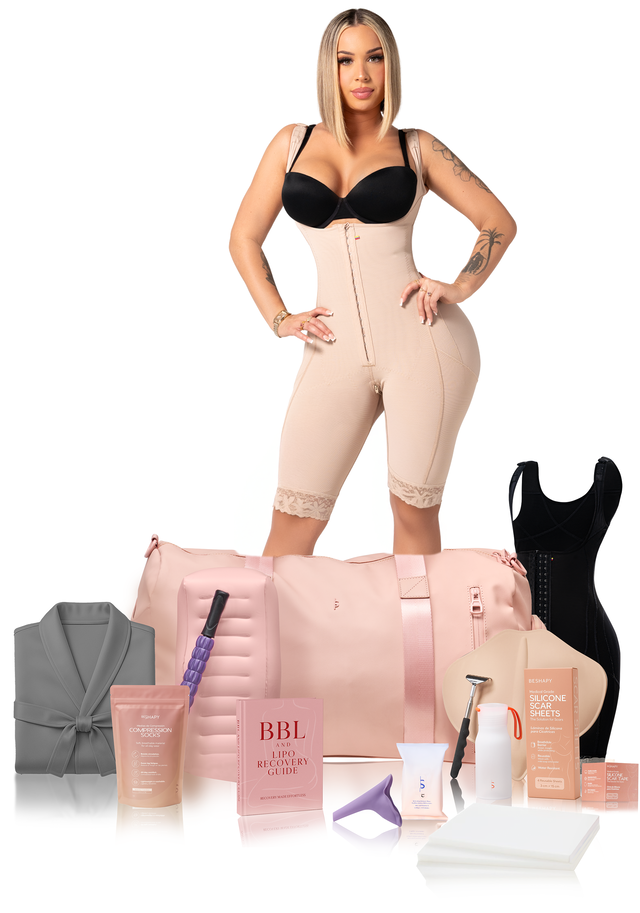 Lipo & BBL Recovery Kit | Post-Surgery Supplies & BBL Essentials (2 Fajas Included)