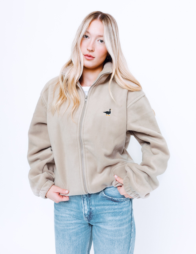 Unisex Goose Full Zip Fleece - Sand