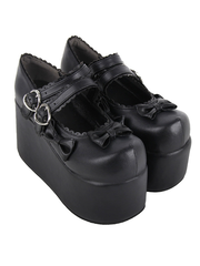 Angelic Imprint~Angelic Imprint~Punk Lolita Shoes High Platform Shoes with Bow