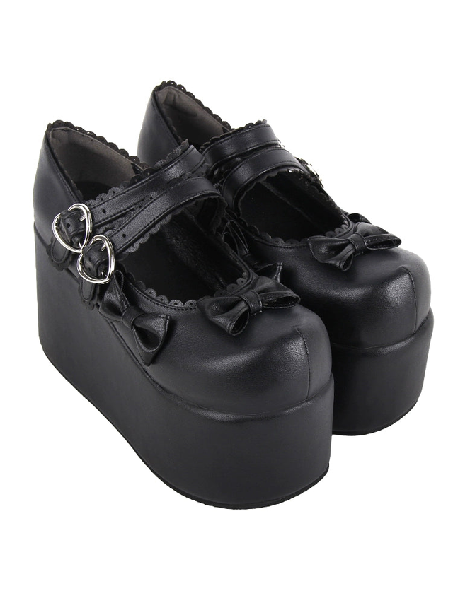 Angelic Imprint~Angelic Imprint~Punk Lolita Shoes High Platform Shoes with Bow