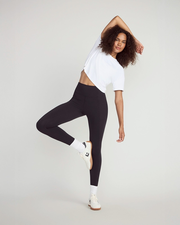 The Active Stretch GRS Certified Recycled Nylon Piping Detail Legging - Black