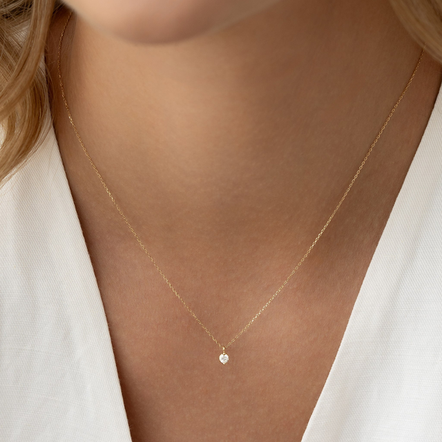 Diamond Pendant Necklace 14k Gold - Atiana