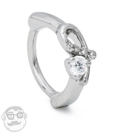 14G Coil CZ Belly Button Clicker