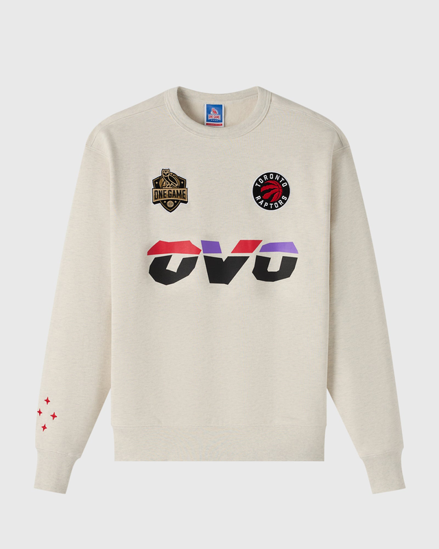 OVO X Raptors One Game Relaxed Fit Fleece Crew