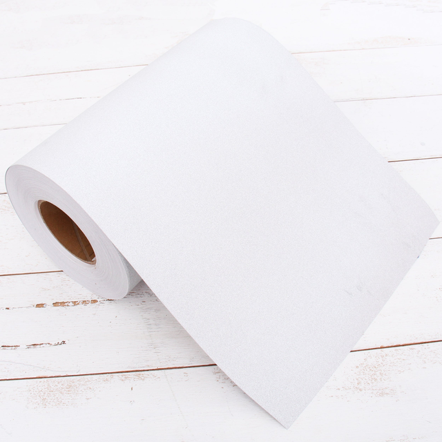 Silver Glitter Vinyl Peel and Stick Paper Self Adhesive 12" Wide