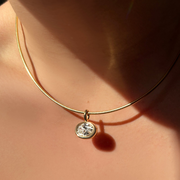 Molten Solitaire Charm - Oval