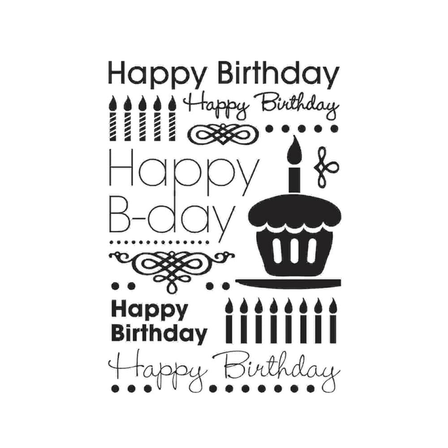 Happy Birthday Embossing Folder, 5" x 7" - CGull
