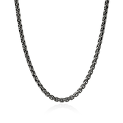 Box Chain Necklace, Dark Silver, 6MM|NM98810SMBRD
