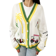 Cream Golf Cardigan Sweater- ETA MID JULY