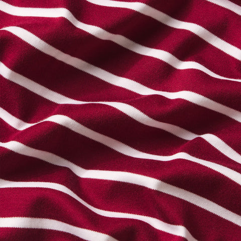 Pima Crew Long-Long Set in Granite Green Anchor Stripe