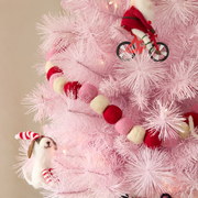 Pom Pom Red & White Garland
