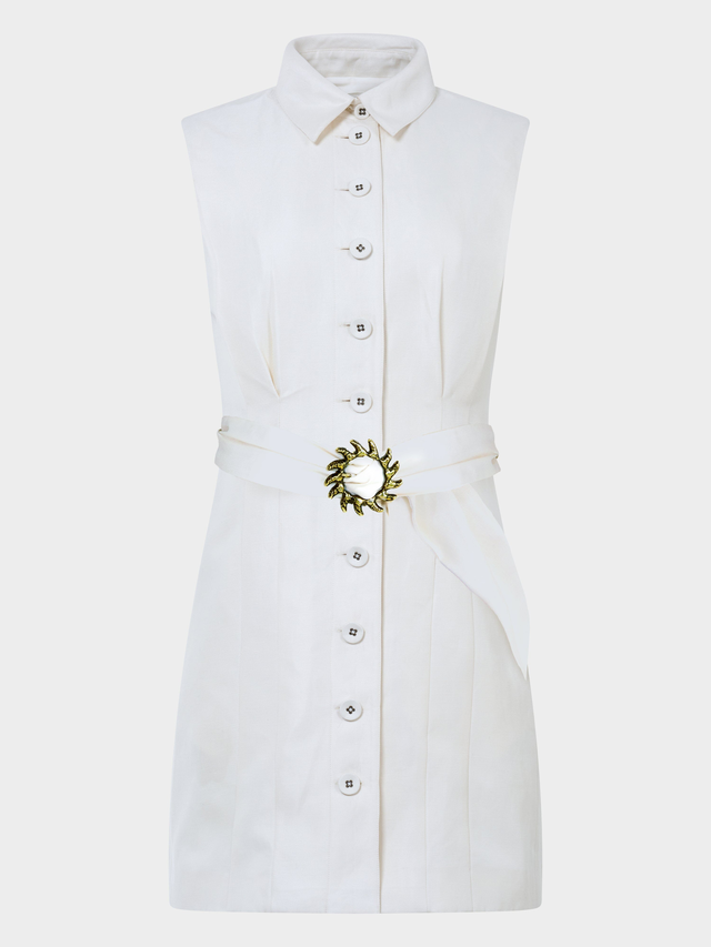 Nya Short Dress in Cream