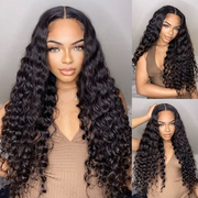 Julia Hd Lace Wig Gluless Deep Wave Lace Closure Wig 200% Density Undetectable Human Hair Wig For Women Clearance Sale