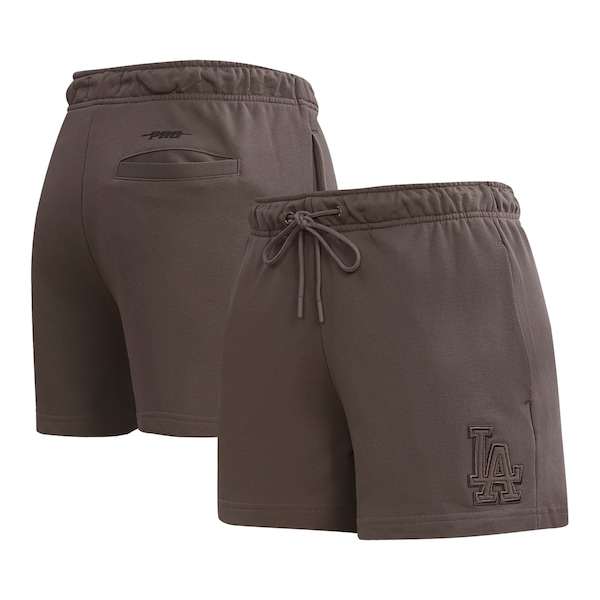 Women's Los Angeles Dodgers Pro Standard Brown Neutral Fleece Shorts