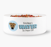 'Paws Off My Water' - Personalised Water Bowl for your Mixed Breed