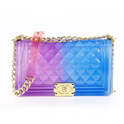 Ombre Clear Jelly Purse Medium Women's Fashion Shoulder Bag