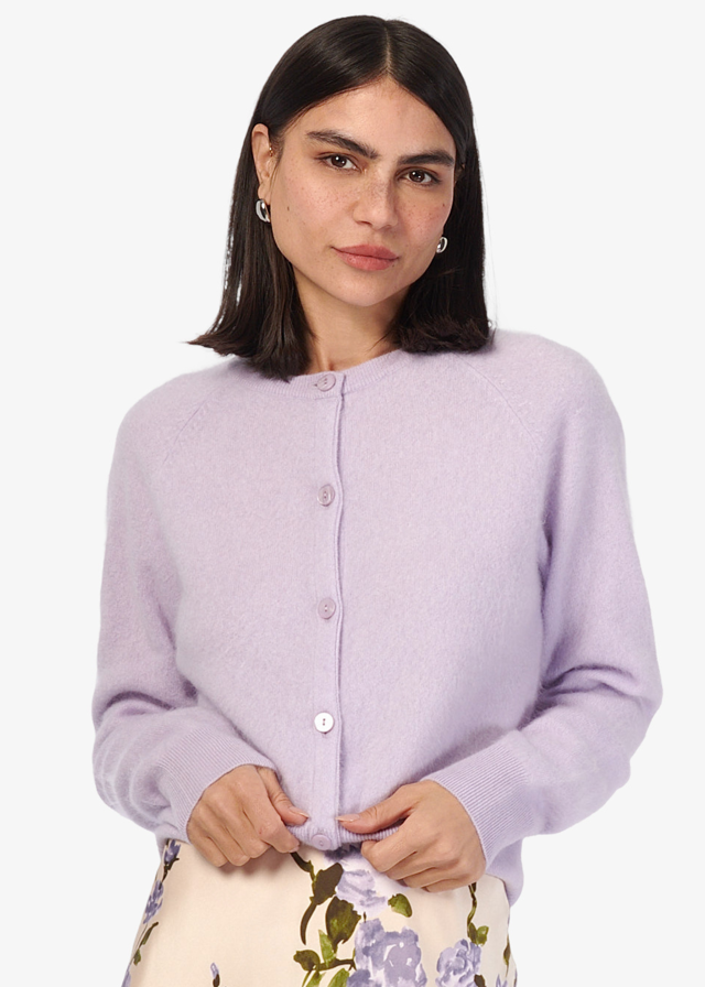 Dorian Cashmere Cardigan Moonflower