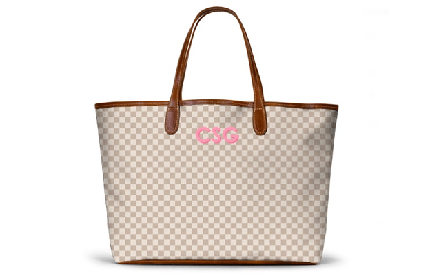 St. Anne Monogram Tote – Monogram Stripe | Barrington Gifts