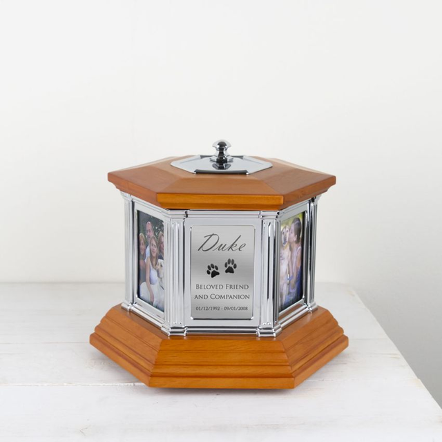 Rotating Memories Small Cremation Urn - Up to 6 Pictures
